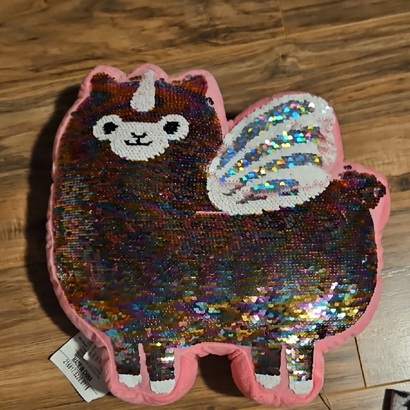 Other - Justice Flip Sequin Llamacorn Llama Unicorn Plush Pillow
